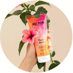 Hei Poa Gel Douche Power Heiva 200 ml gel lavant énergisant au Monoï de Tahiti et hibiscus