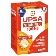 UPSA Vitamine C 1000 mg 20 Comprimés Effervescents
