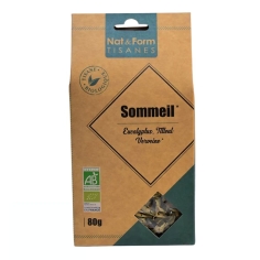 Nat & Form - Tisane Sommeil bio - Eucalyptus, Tilleul et Verveine - 80g