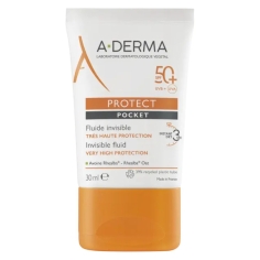 A-DERMA Protect - Fluide solaire visage invisible Pocket SPF50+ 30ml