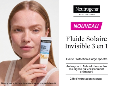 Nouveau fluide solaire invisible 3 en 1 Neutrogena