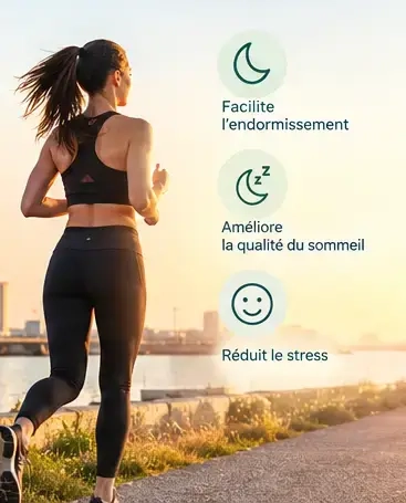Femme pratiquant la course à pied pour favoriser un sommeil de meilleure qualité