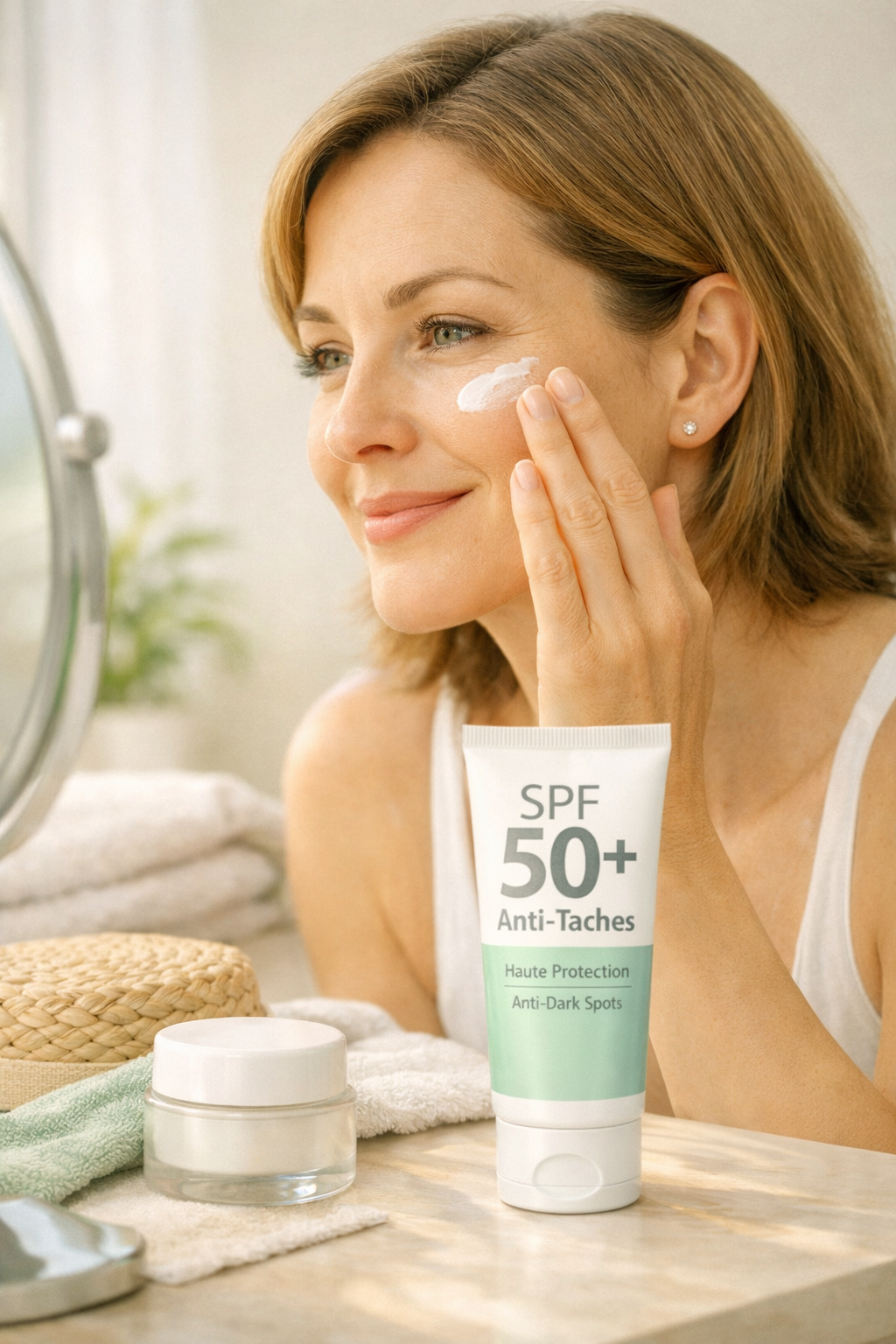 Protection solaire visage et taches brunes