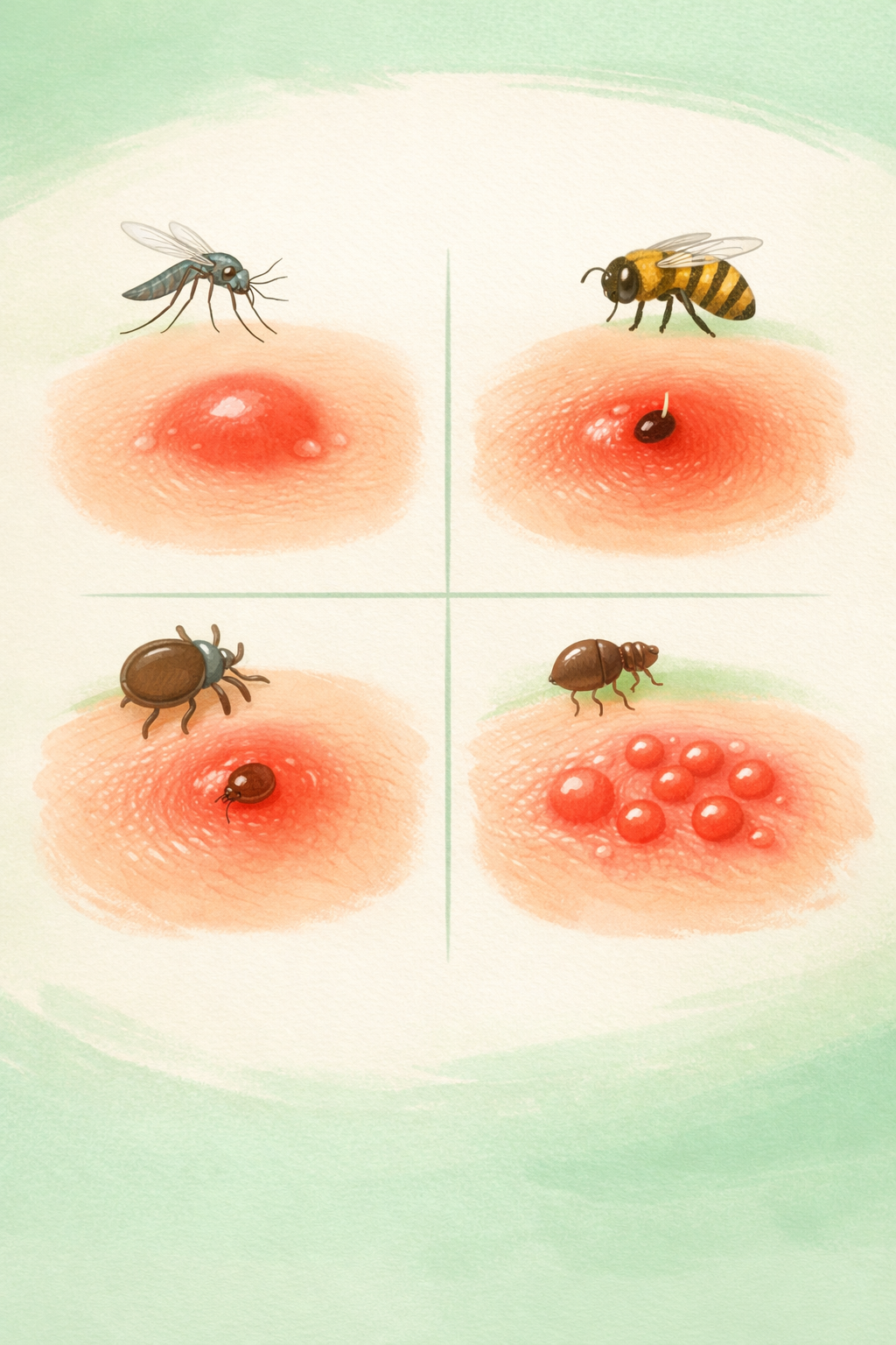 reconnaître une piqûre d'insecte : quel insecte ?